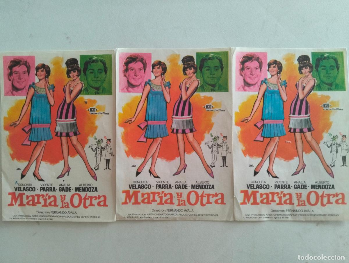 Cine: 3 FOLLETOS DE CINE, MARIA Y LA OTRA