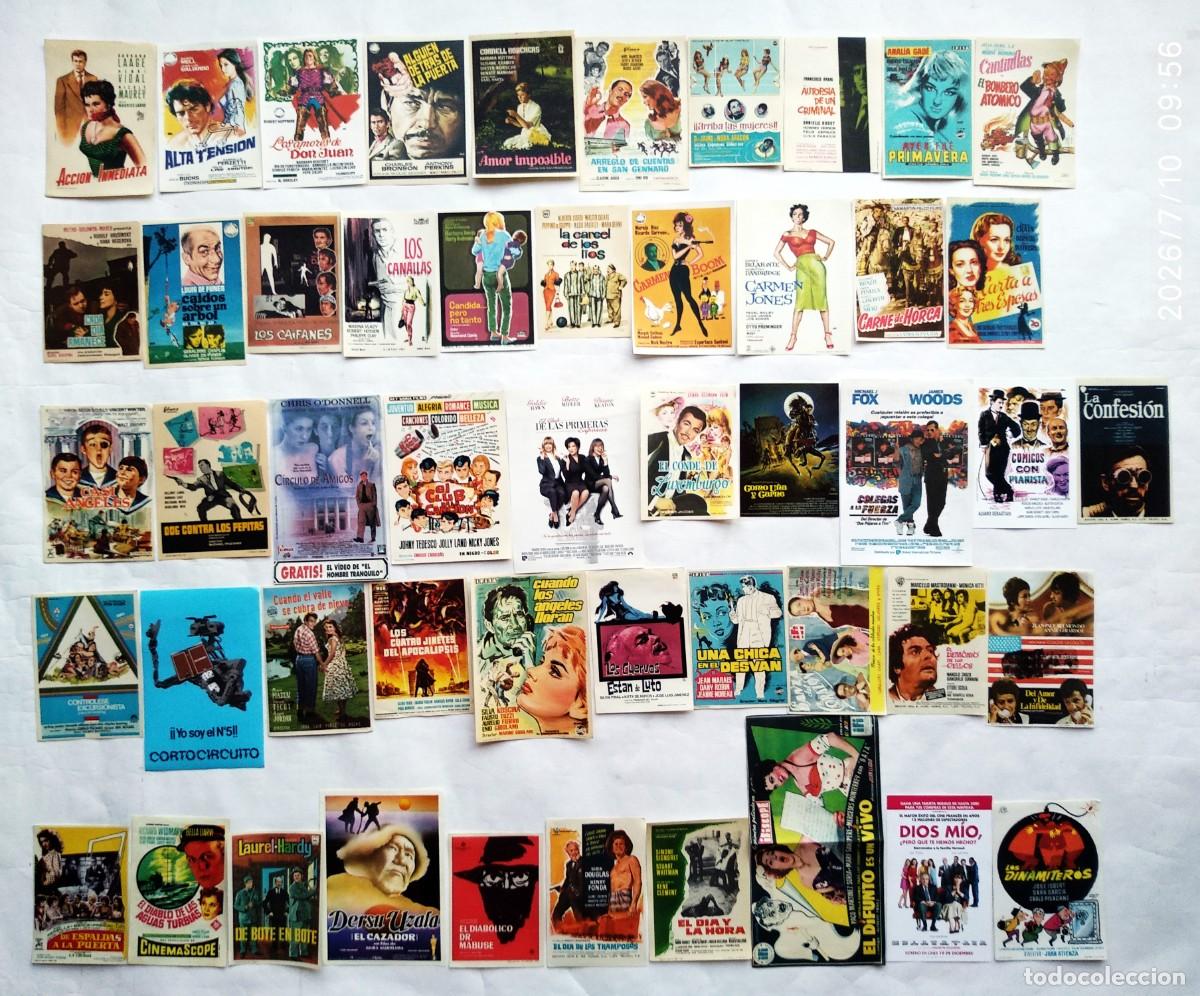 Cine: 50 PROGRAMAS VARIADOS, LOTE N&ordm; 23 ( 9 CON EL DORSO IMPRESO).