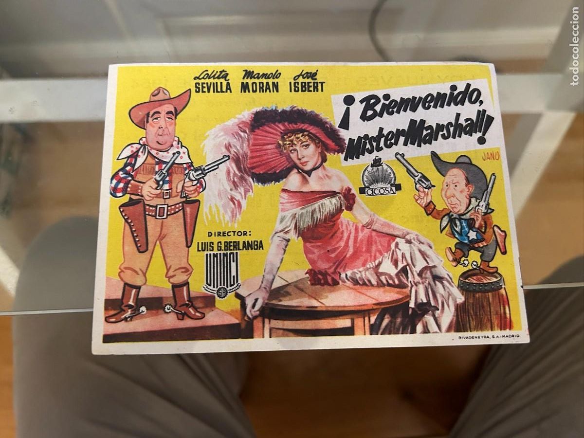 Cine: 1155 &iexcl;BIENVENIDO MISTER MARSHALL! CINE IMPERIO Y MODERNO TOLEDO CON PUBLICIDAD BUEN ESTADO
