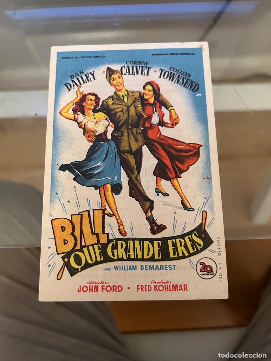 Cine: 1165 BILL !QUE GRANDE ERES&iexcl; TEATRO CIRCO DENIA CON PUBLICIDAD BUEN ESTADO