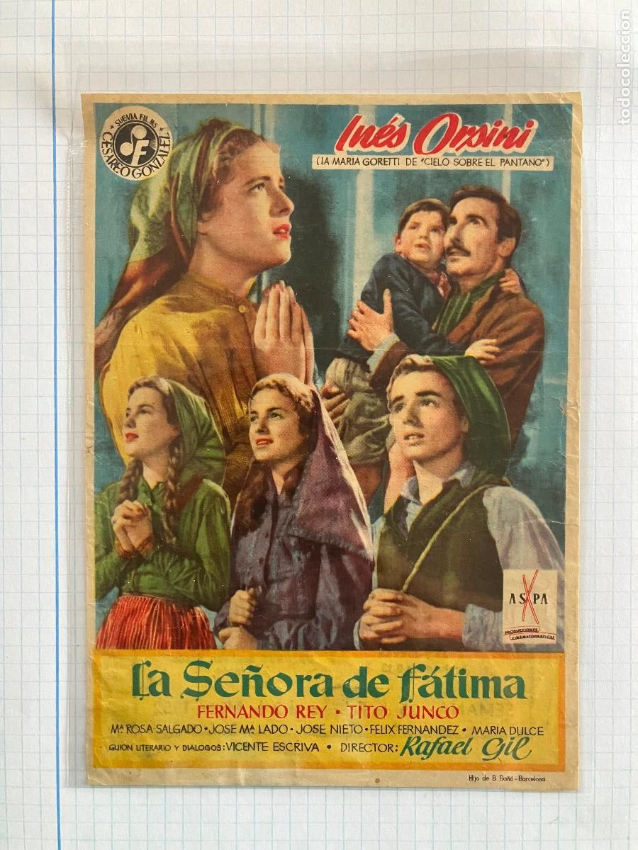 Cine: La se&ntilde;ora de F&aacute;tima - Programa de cine C/P Granollers 1952