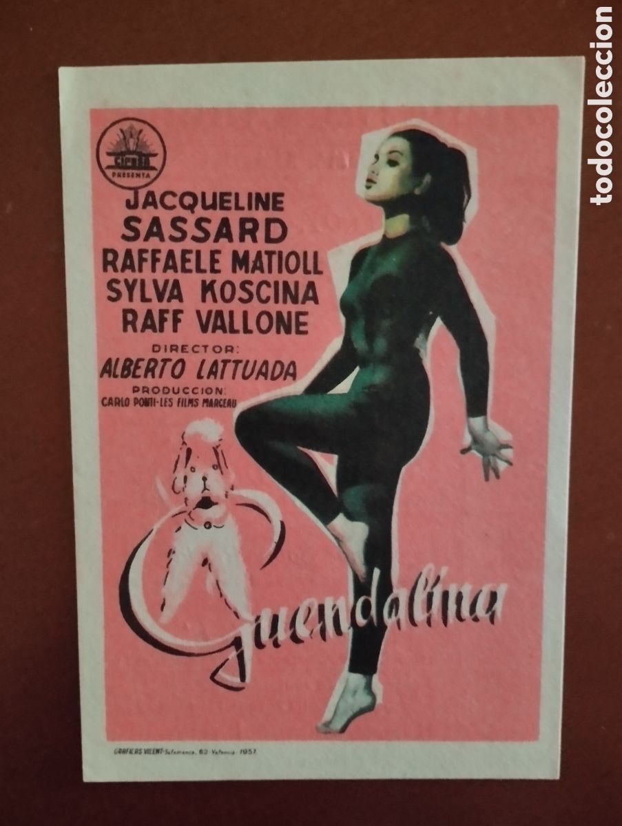 Cine: Folleto Programa de cine - GUENDALINA