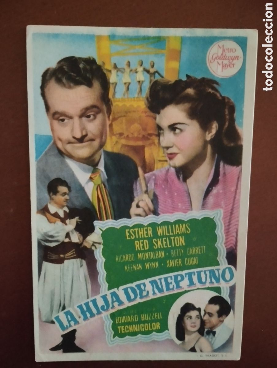 Cine: Folleto Programa de cine - LA HIJA DE NEPTUNO