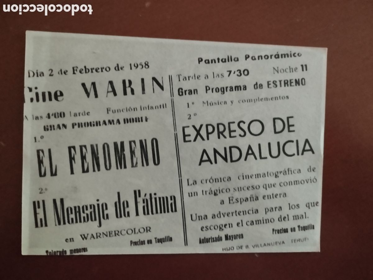 Cine: Folleto Programa de cine - EXPRESO DE ANDALUCIA - Foto 2