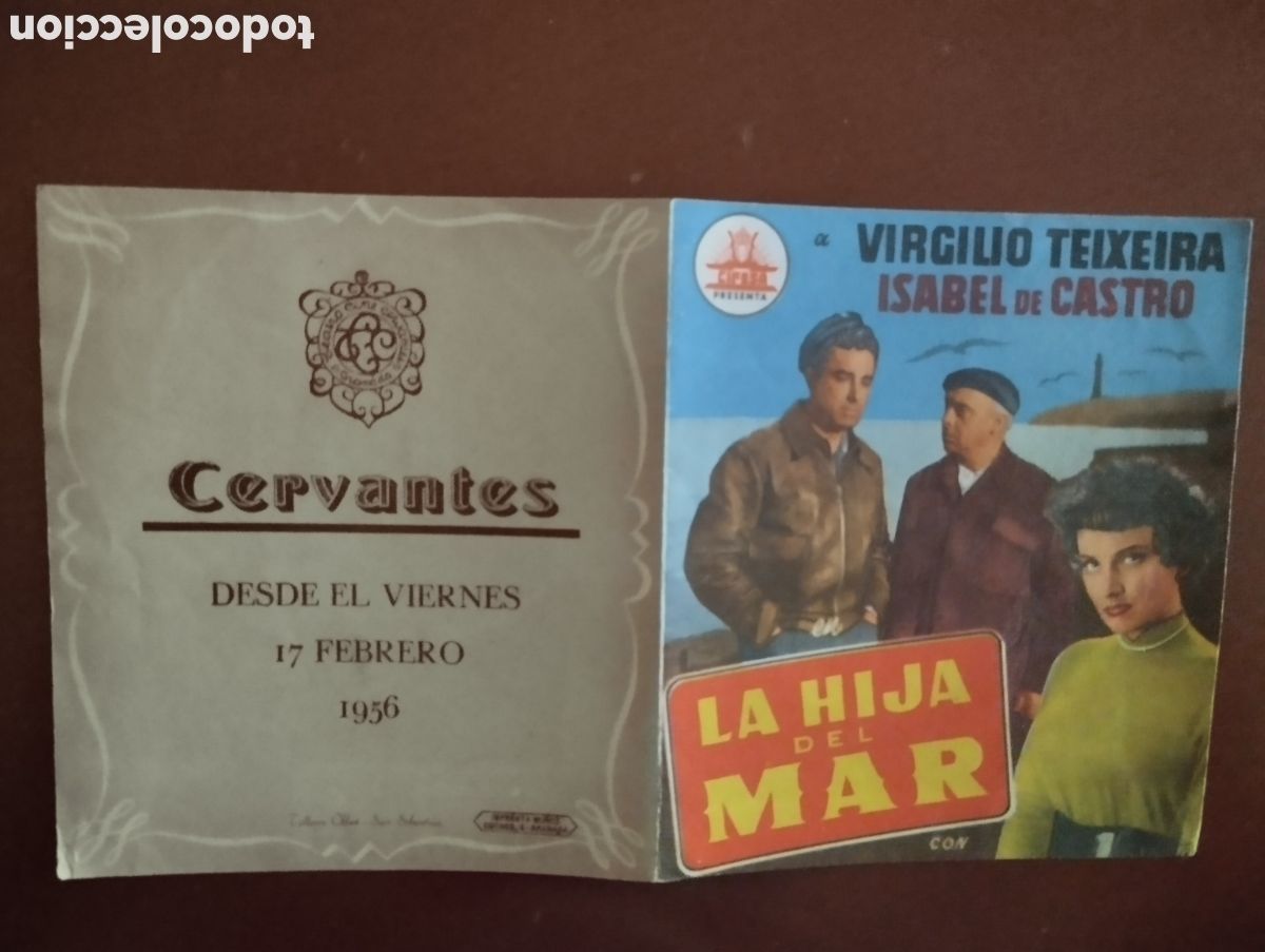 Cine: Folleto Programa de cine DOBLE - LA HIJA DEL MAR