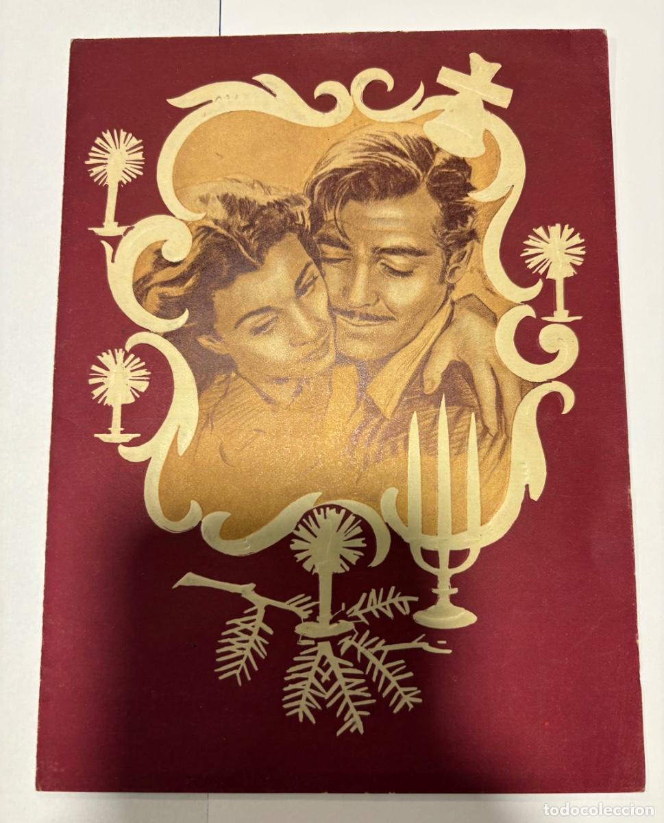 Cine: Muy raro folleto programa cine -lo que el viento se llevo 1950 feliz navidad windsor unico en venta!