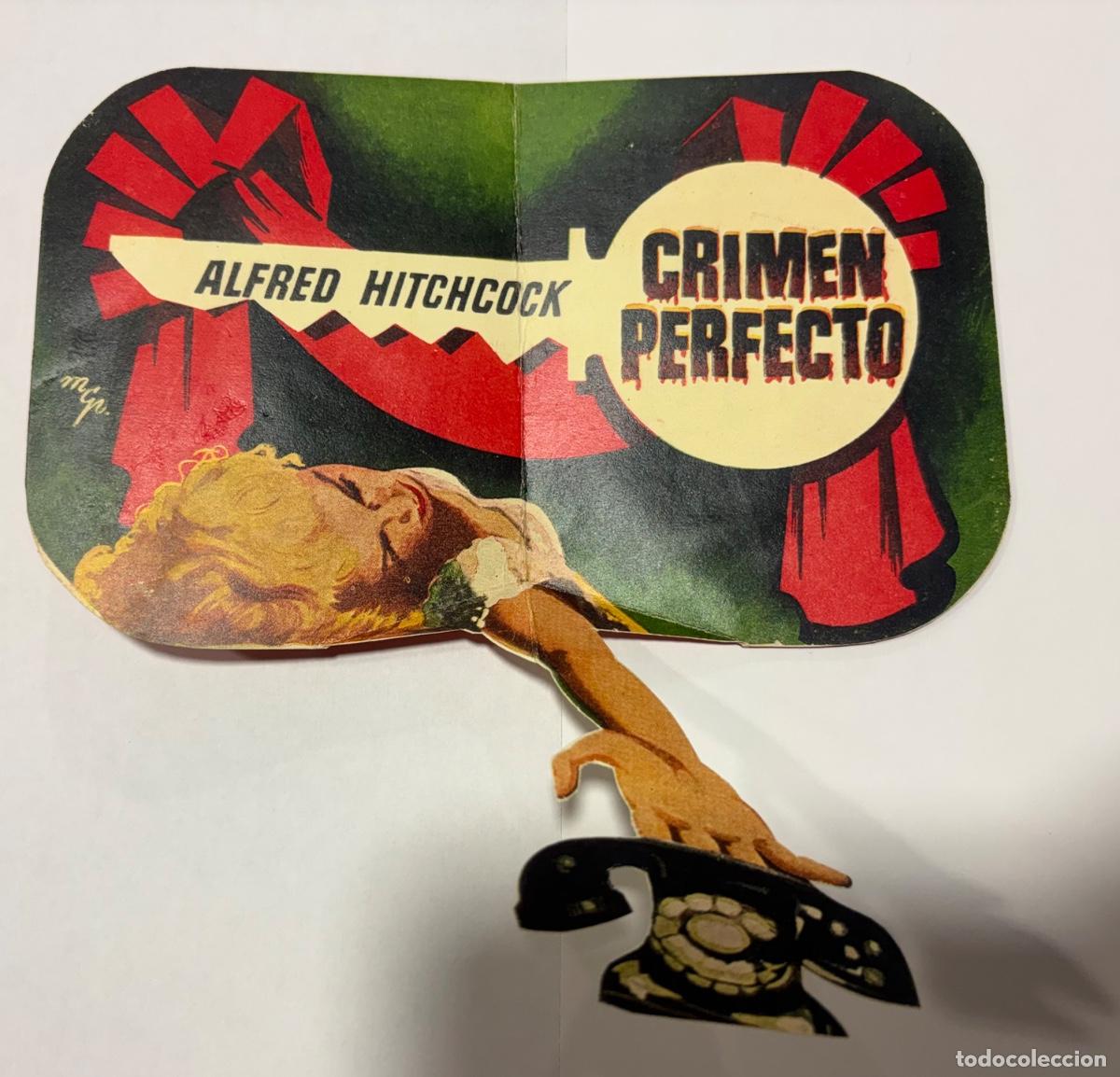 Cine: Muy raro folleto programa cine troquelado - crimen perfecto - alfred hitchcock - impecable raro asi!
