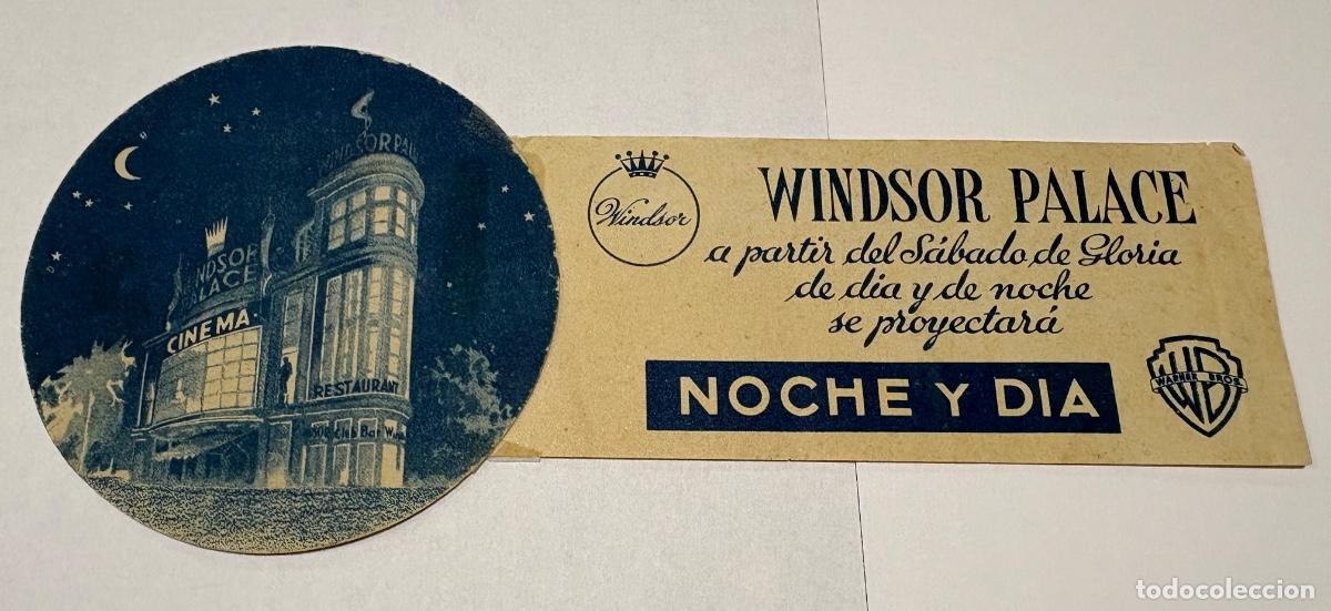 Cine: raro folleto programa cine troquelado - noche y dia - gary grand - windsor palace - ver fotos