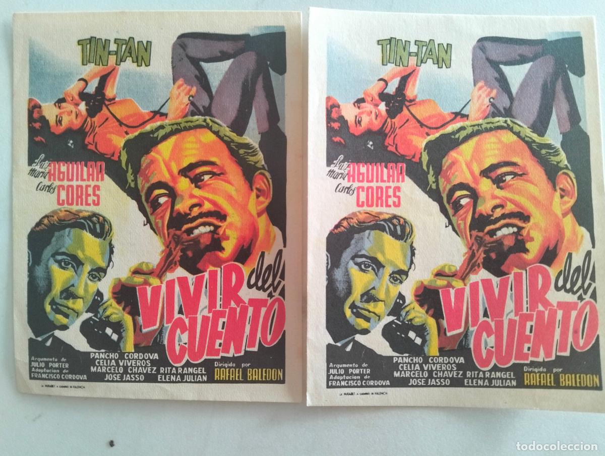 Cine: 2 FOLLETOS DE CINE, VIVIR DEL CUENTO