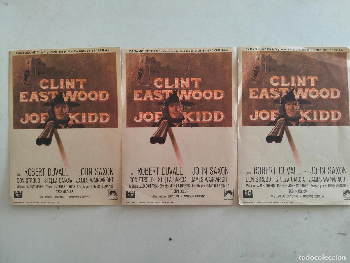 Cine: 3 FOLLETOS DE CINE, JOE KIDD