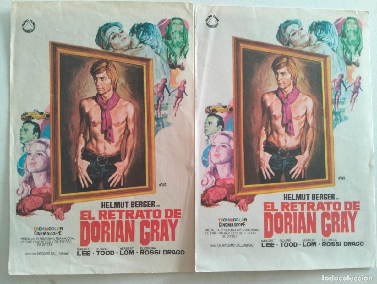  Flyers Publicitaires de films Anciens: 2 FOLLETOS DE CINE, EL RETRATO DE DORIAN GRAY