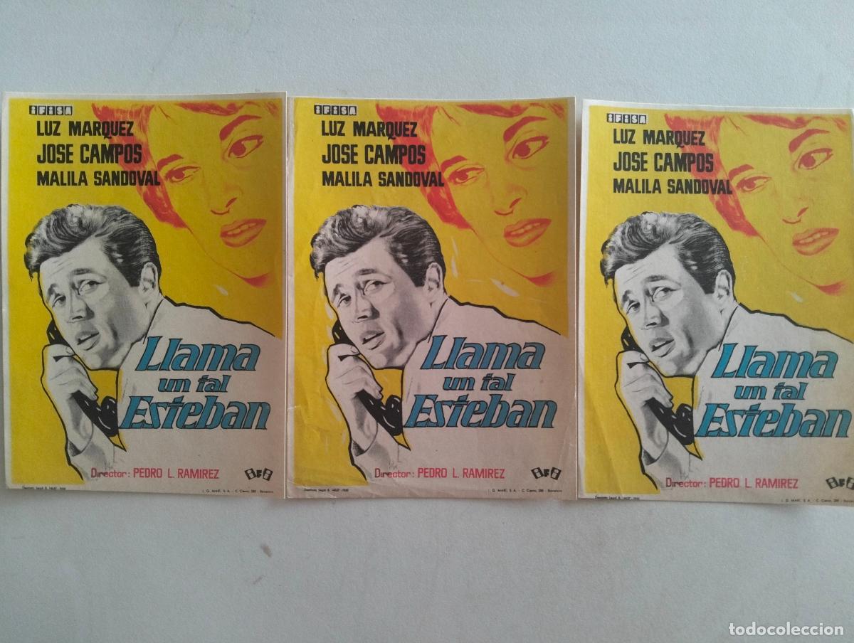 Cine: 3 FOLLETOS DE CINE, LLAMA UN TAL ESTEBAN