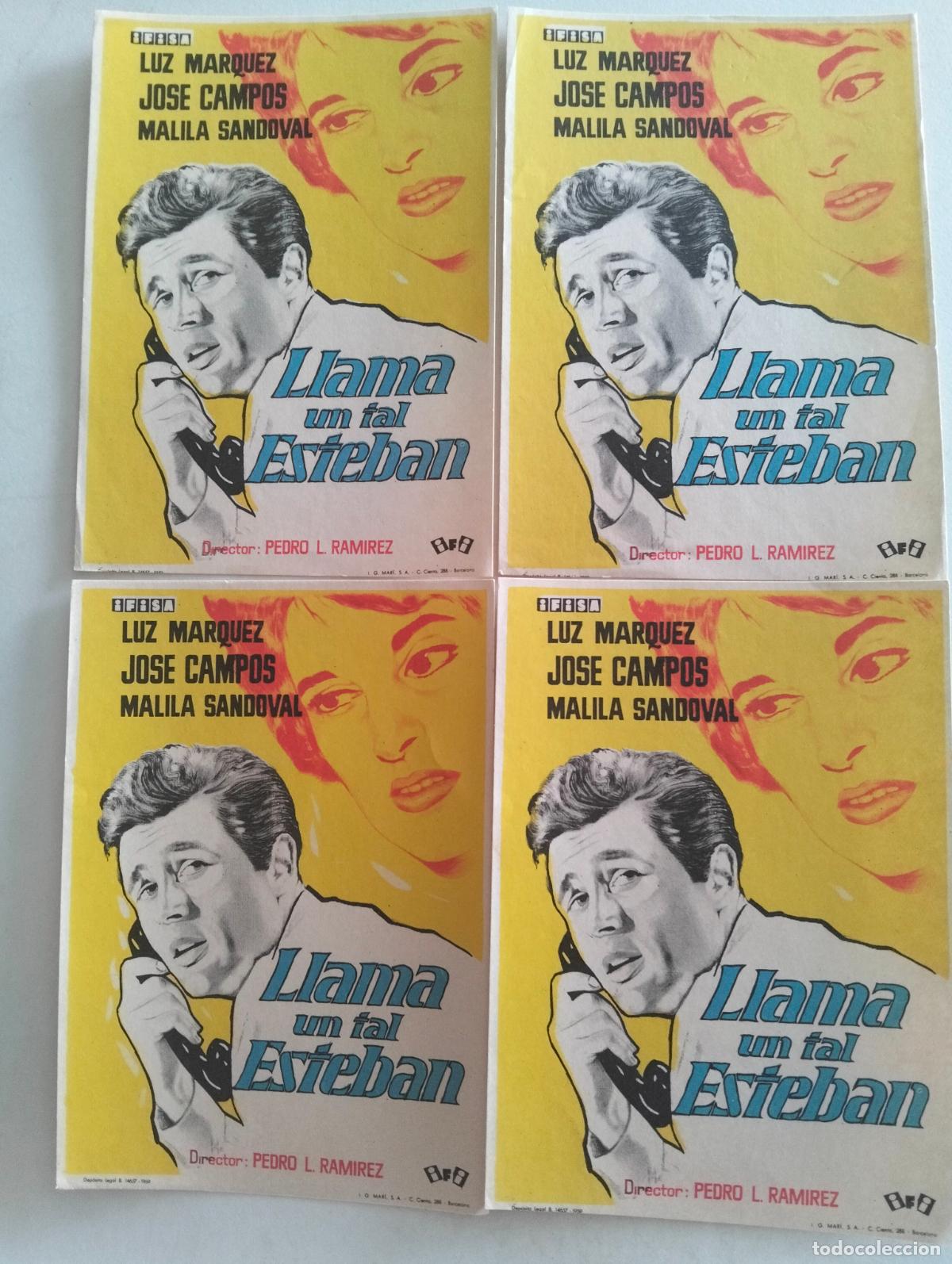 Cine: 4 FOLLETOS DE CINE, LLAMA UN TAL ESTEBAN
