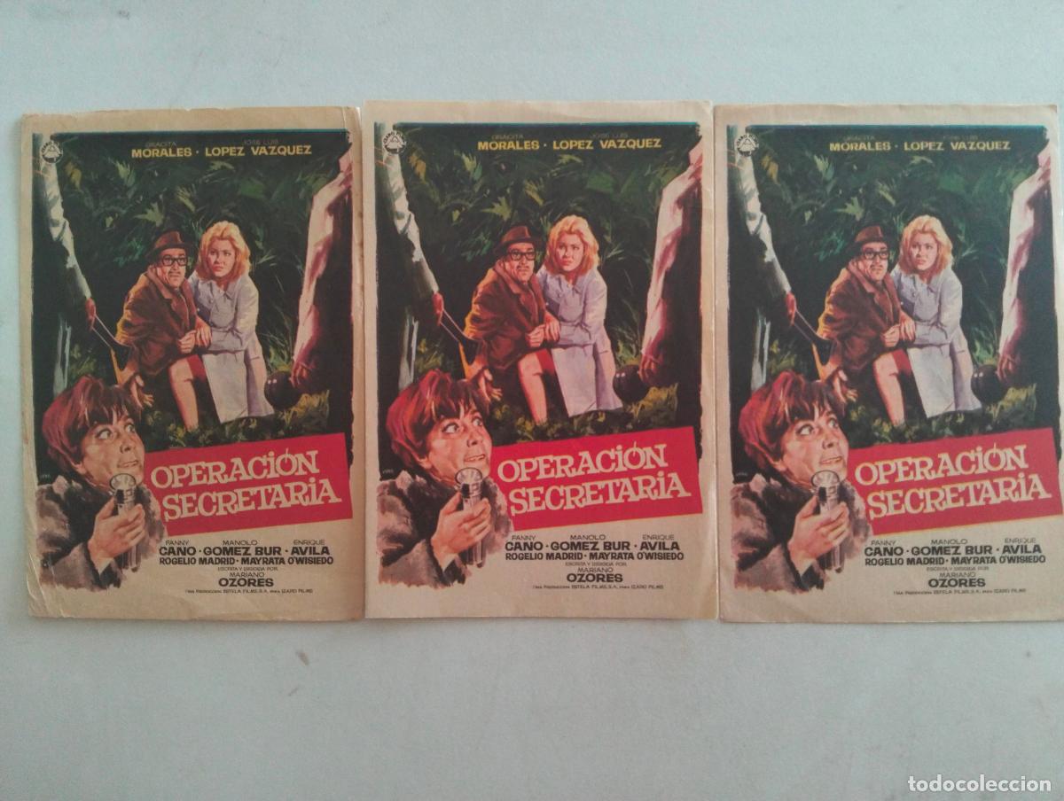 Kino: 3 FOLLETOS DE CINE, OPERACION SECRETARIA