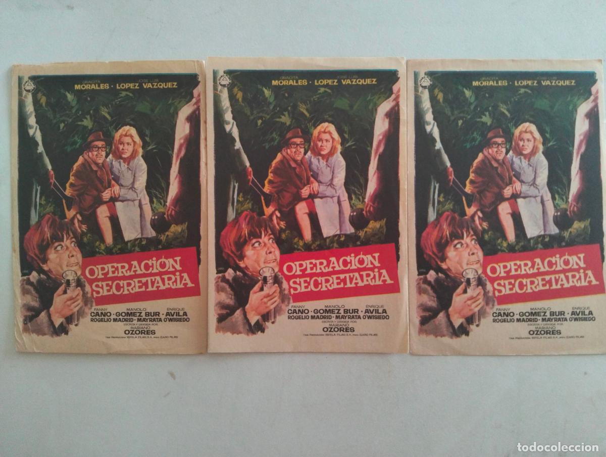 Kino: 3 FOLLETOS DE CINE, OPERACION SECRETARIA