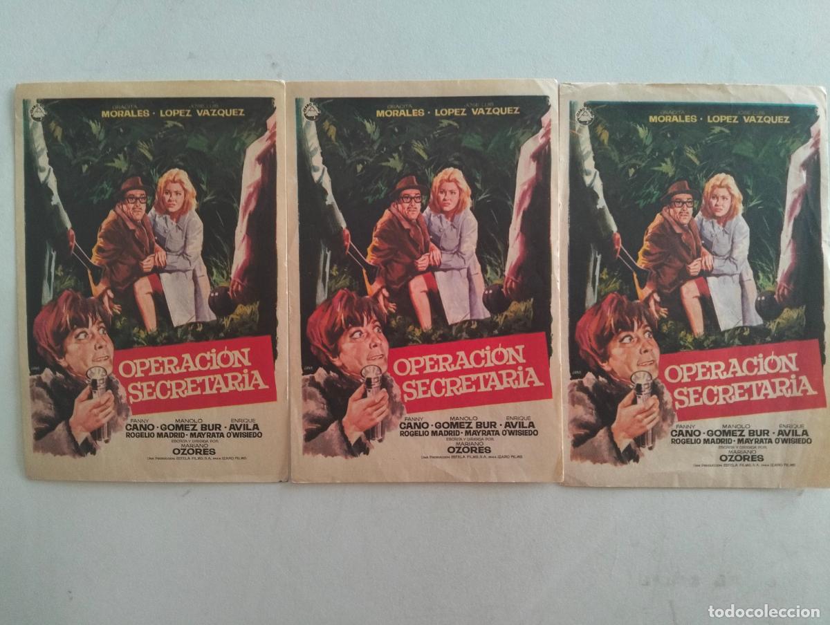 Kino: 3 FOLLETOS DE CINE, OPERACION SECRETARIA