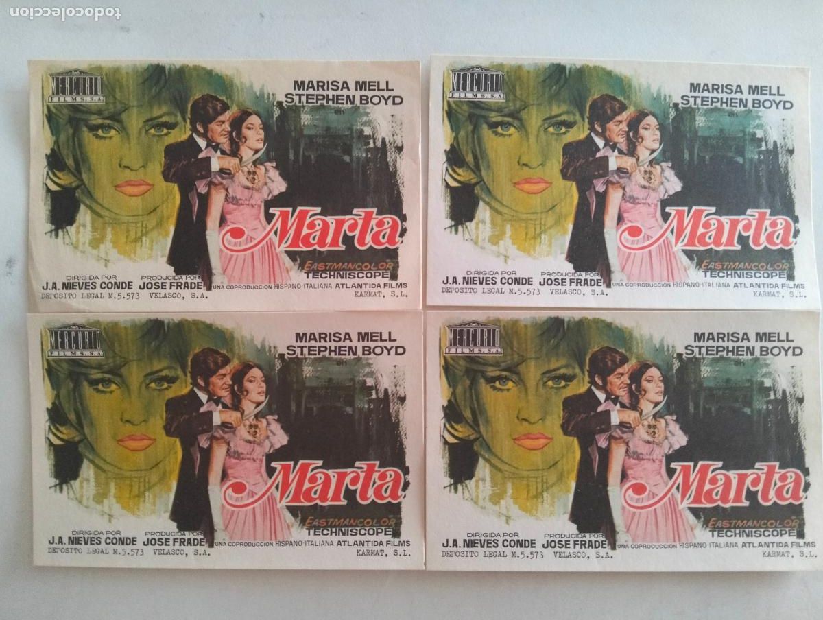 Cine: 4 FOLLETOS DE CINE, MARTA