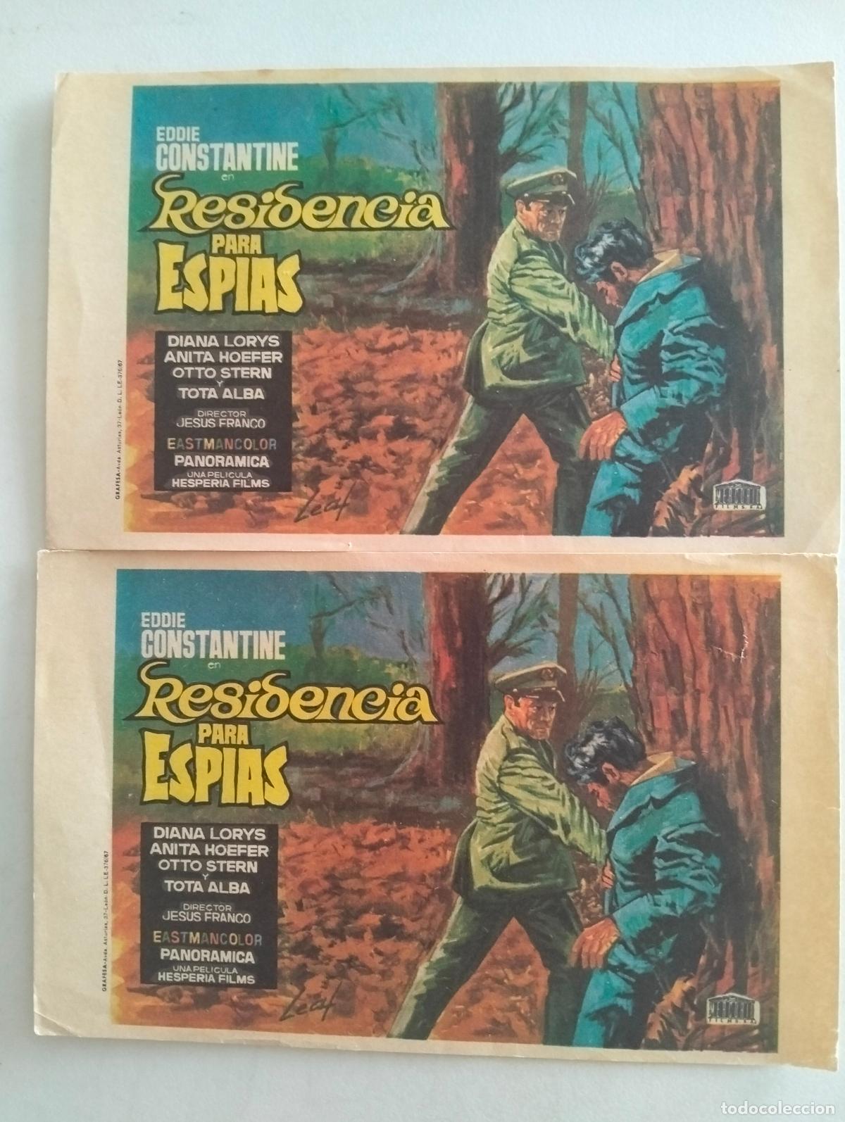 Cine: 2 FOLLETOS DE CINE, RESIDENCIA PARA ESPIAS