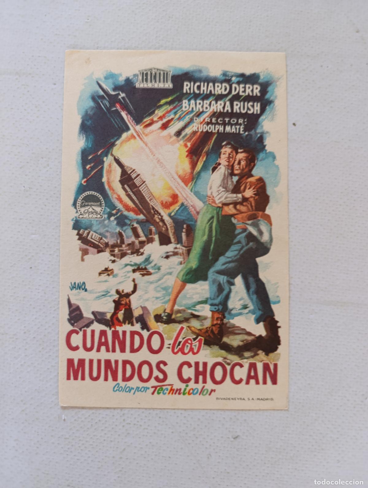 Cine: FOLLETO DE MANO - CUANDO LOS MUNDOS CHOCAN - RICHARD DERR - SIN PUBLICIDAD (148P)