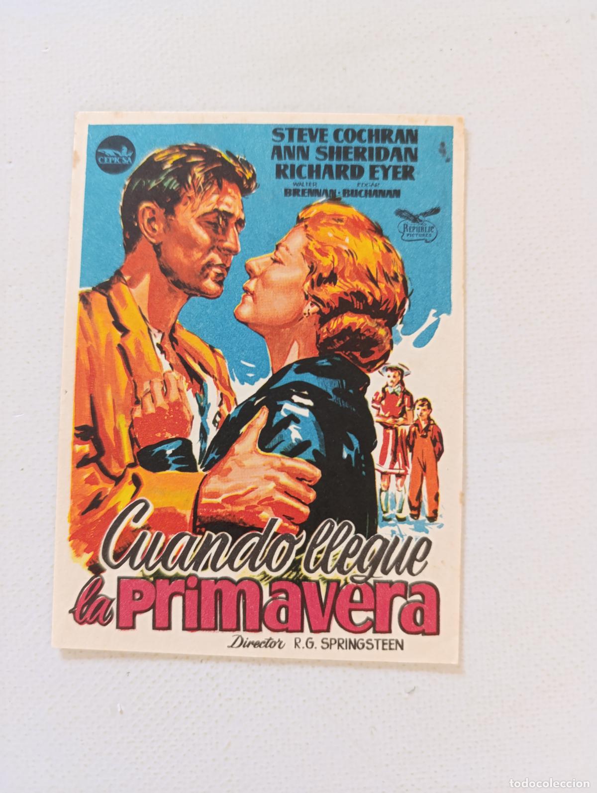 Cine: FOLLETO DE MANO - CUANDO LLEGUE LA PRIMAVERA - STEVE COCHRAN - SIN PUBLICIDAD (148P)