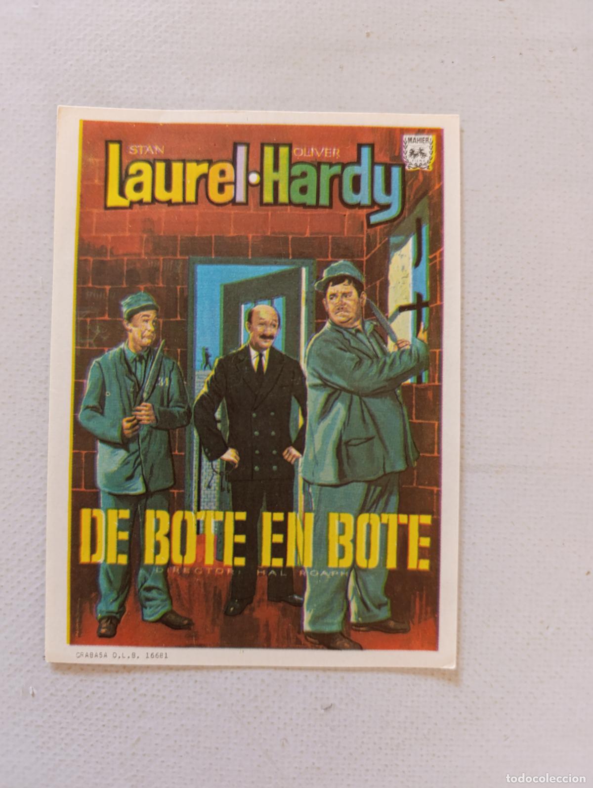 Cine: FOLLETO DE MANO - DE BOTE EN BOTE - LAUREL, HARDY - SIN PUBLICIDAD (148P)