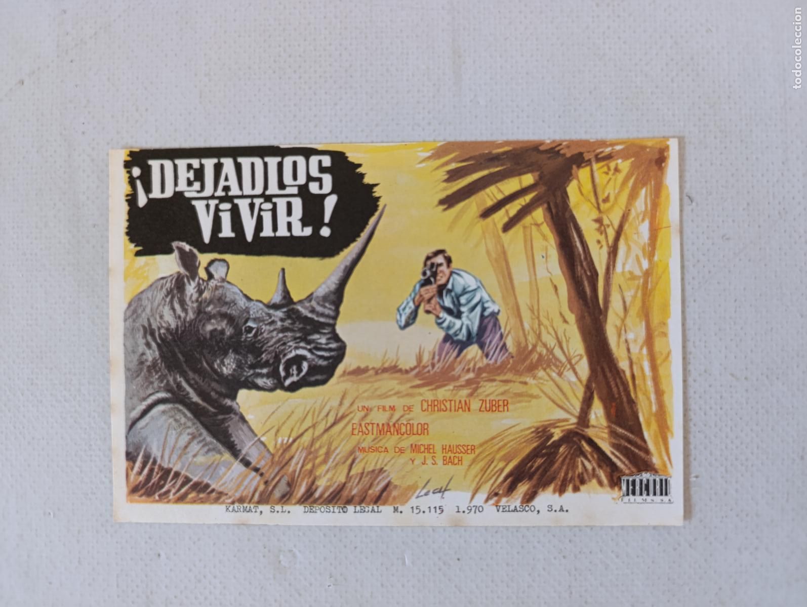 Cine: FOLLETO DE MANO - &iexcl;DEJADLOS VIVIR! - SIN PUBLICIDAD (148P)