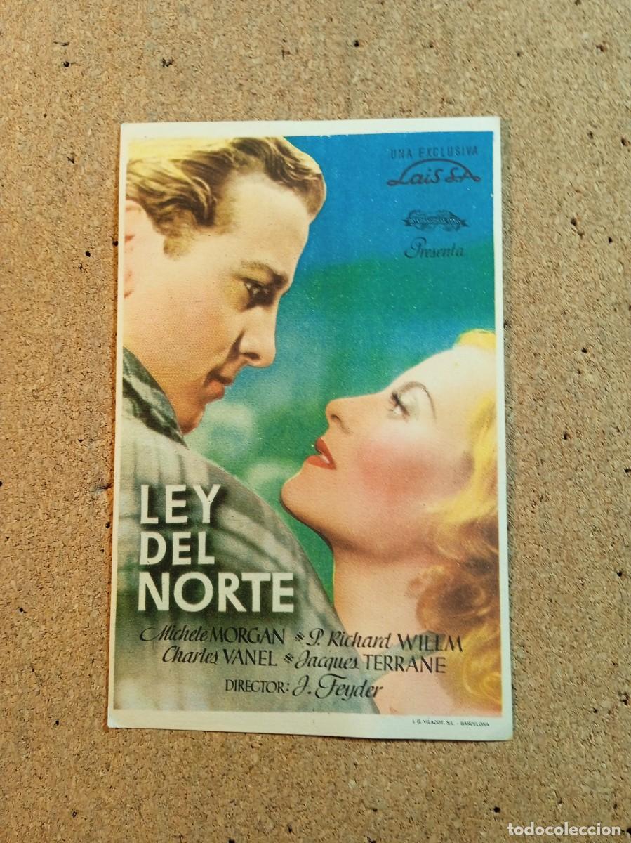 Cine: FOLLETO DE MANO SIN PUBLICIDAD LEY DEL NORTE