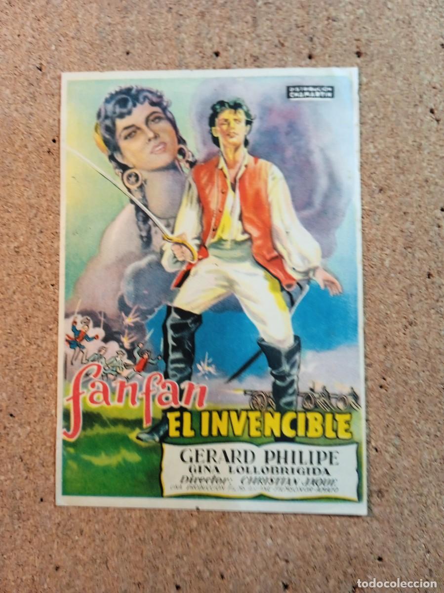 Cine: FOLLETO DE MANO SIN PUBLICIDAD FAN FAN EL INVENCIBLE