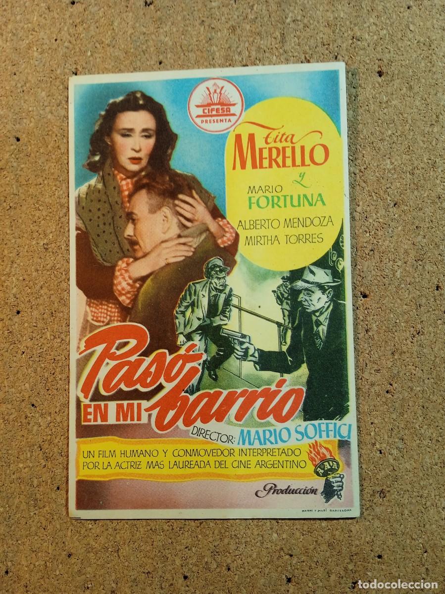 Cine: FOLLETO DE MANO SIN PUBLICIDAD PASO EN MI BARRIO
