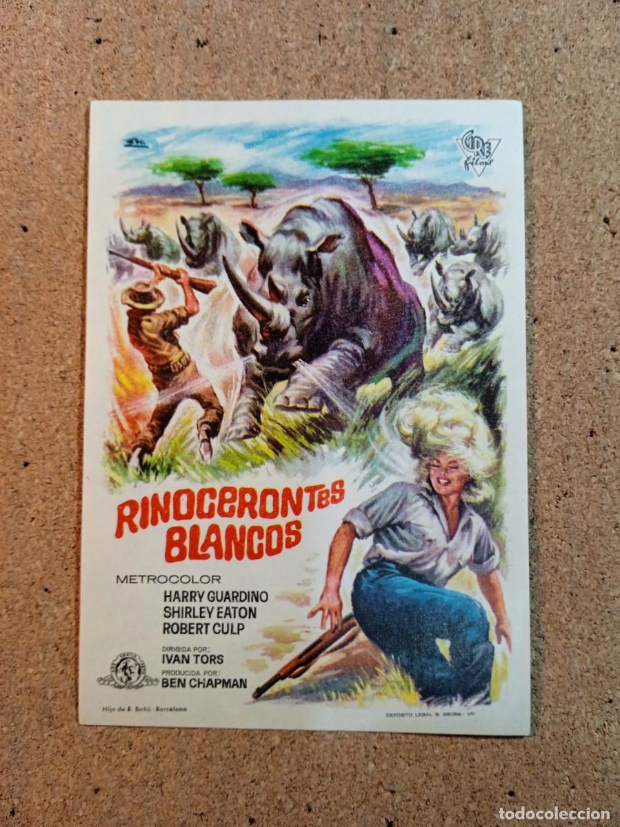 Cine: FOLLETO DE MANO SIN PUBLICIDAD RINOCERONTES BLANCOS
