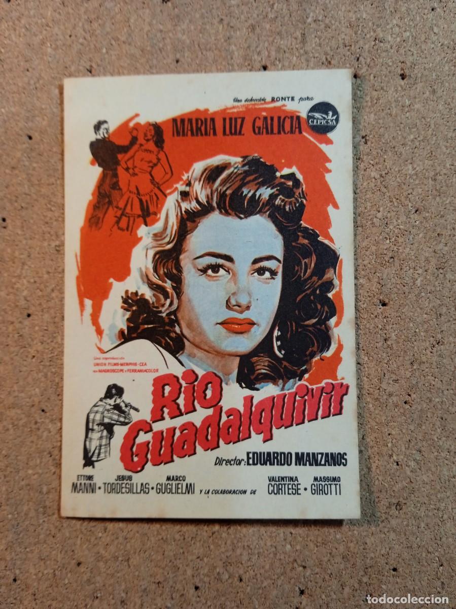 Cine: FOLLETO DE MANO SIN PUBLICIDAD RIO GUADALQUIVIR