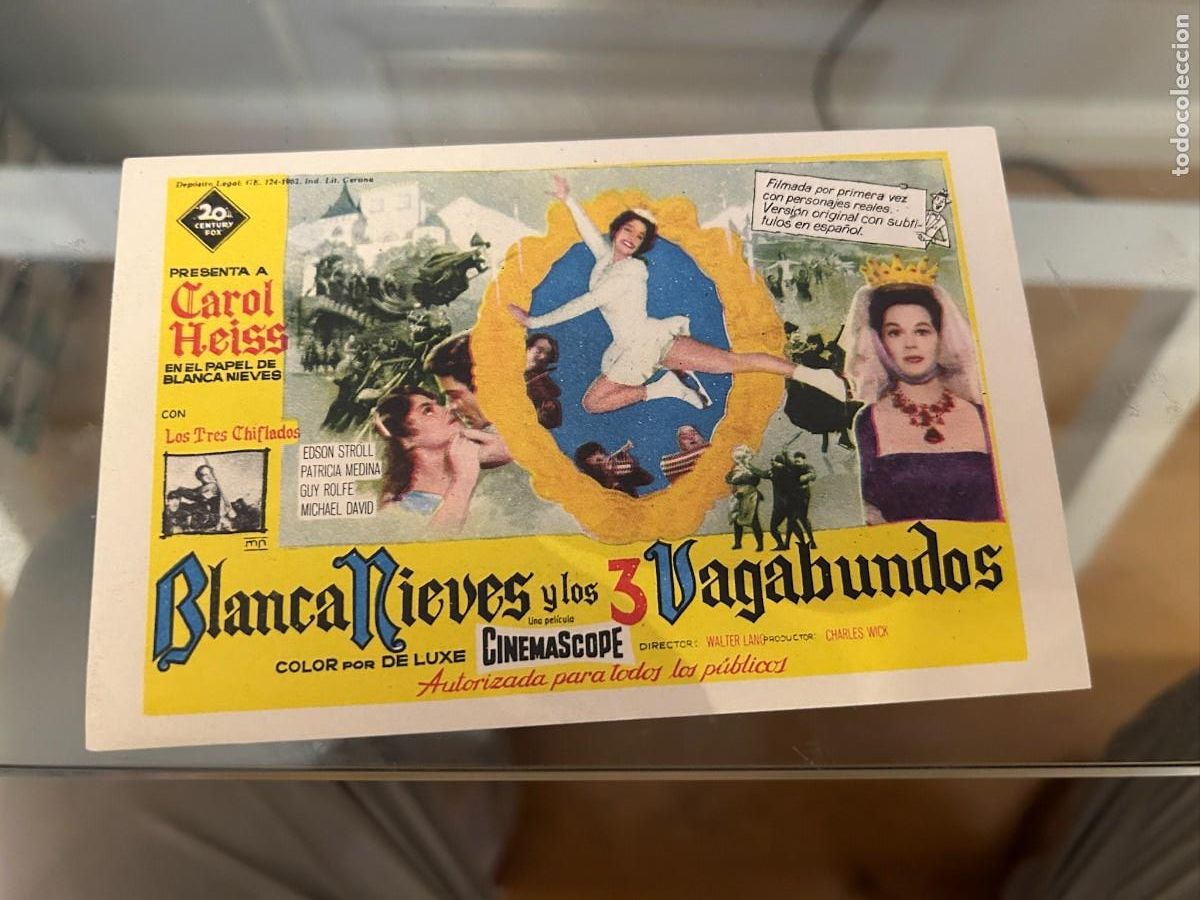 Kino: 1171 BLANCA NIEVES Y LOS 3 VAGABUNDOS CINE RIALTO COMO SE VE BUEN ESTADO