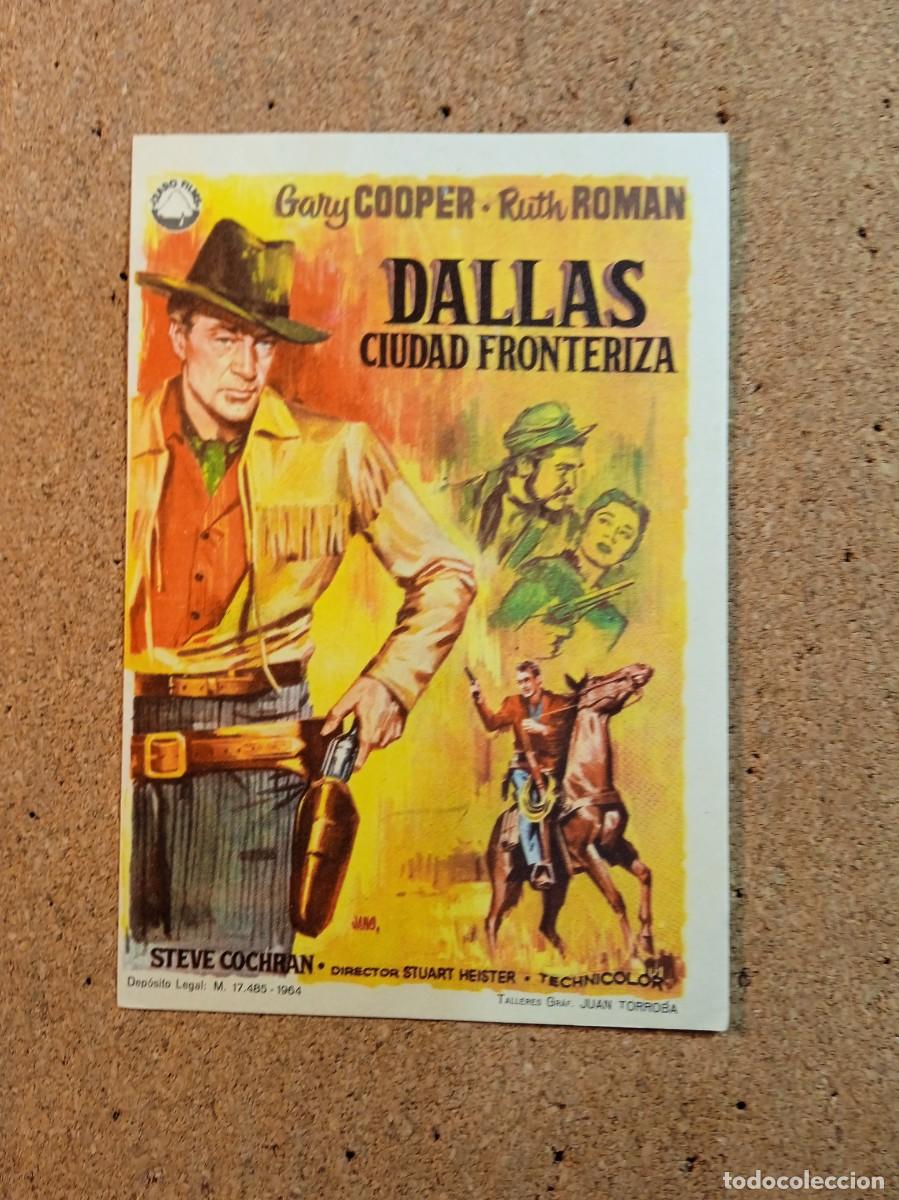 Cine: FOLLETO DE MANO SIN PUBLICIDAD DALLAS CIUDAD FRONTERIZA