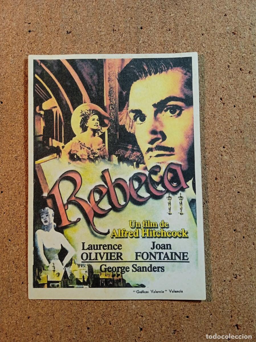 Cine: FOLLETO DE MANO SIN PUBLICIDAD REBECA (facs&iacute;mil)