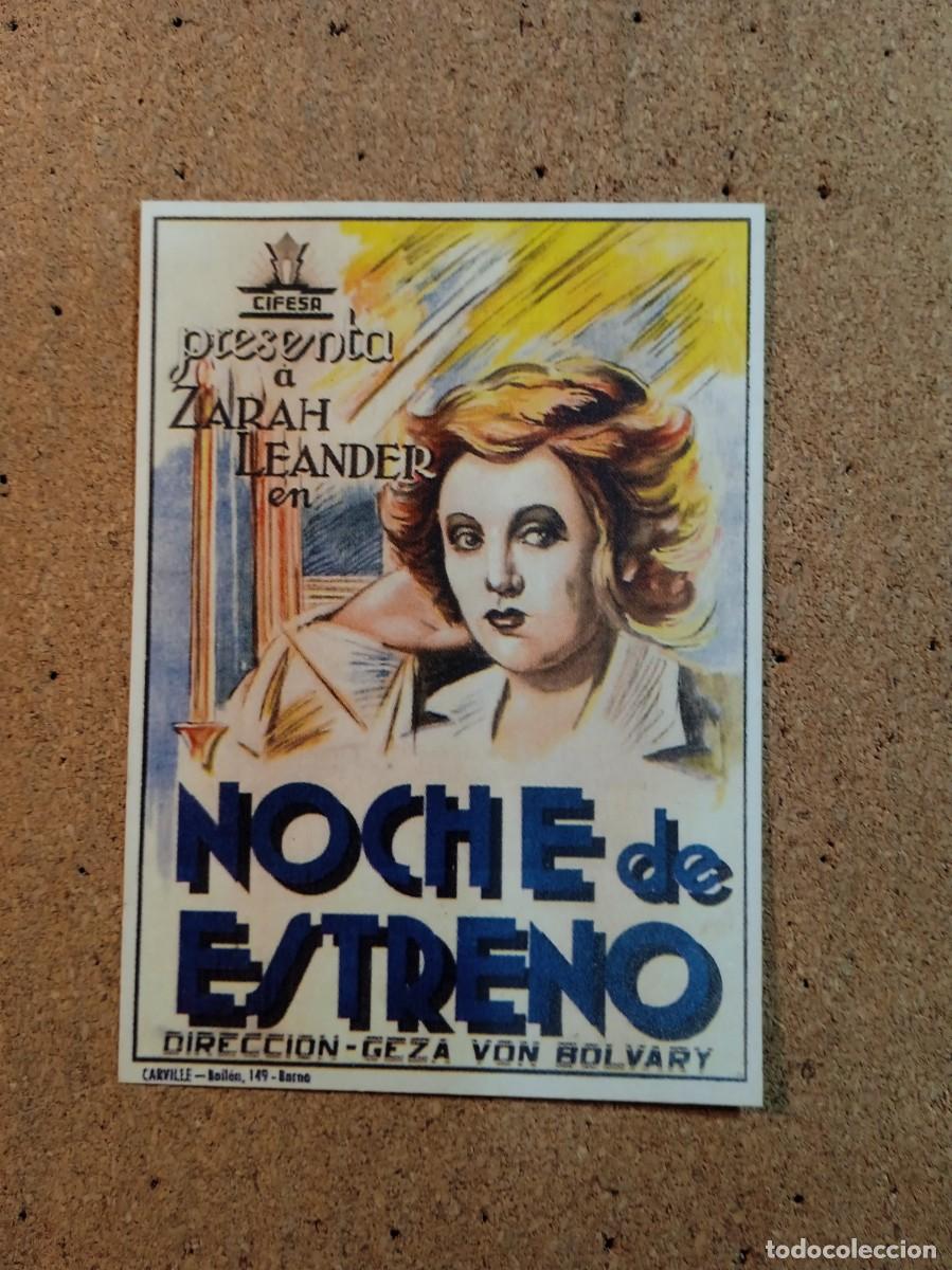 Cine: FOLLETO DE MANO SIN PUBLICIDAD NOCHE DE ESTRENO (facs&iacute;mil)