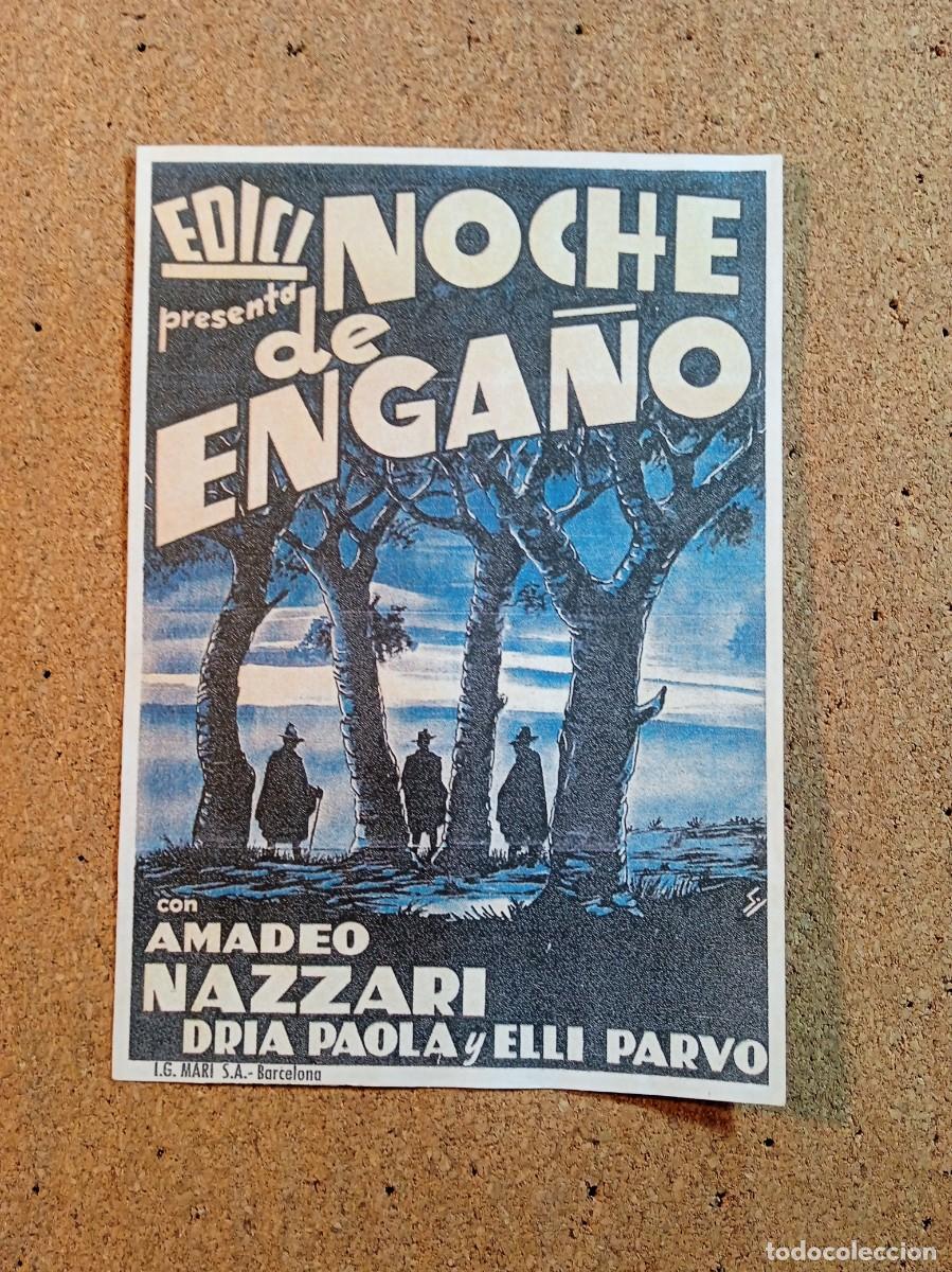 Cine: FOLLETO DE MANO SIN PUBLICIDAD NOCHE DE ENGA&Ntilde;O (facs&iacute;mil)