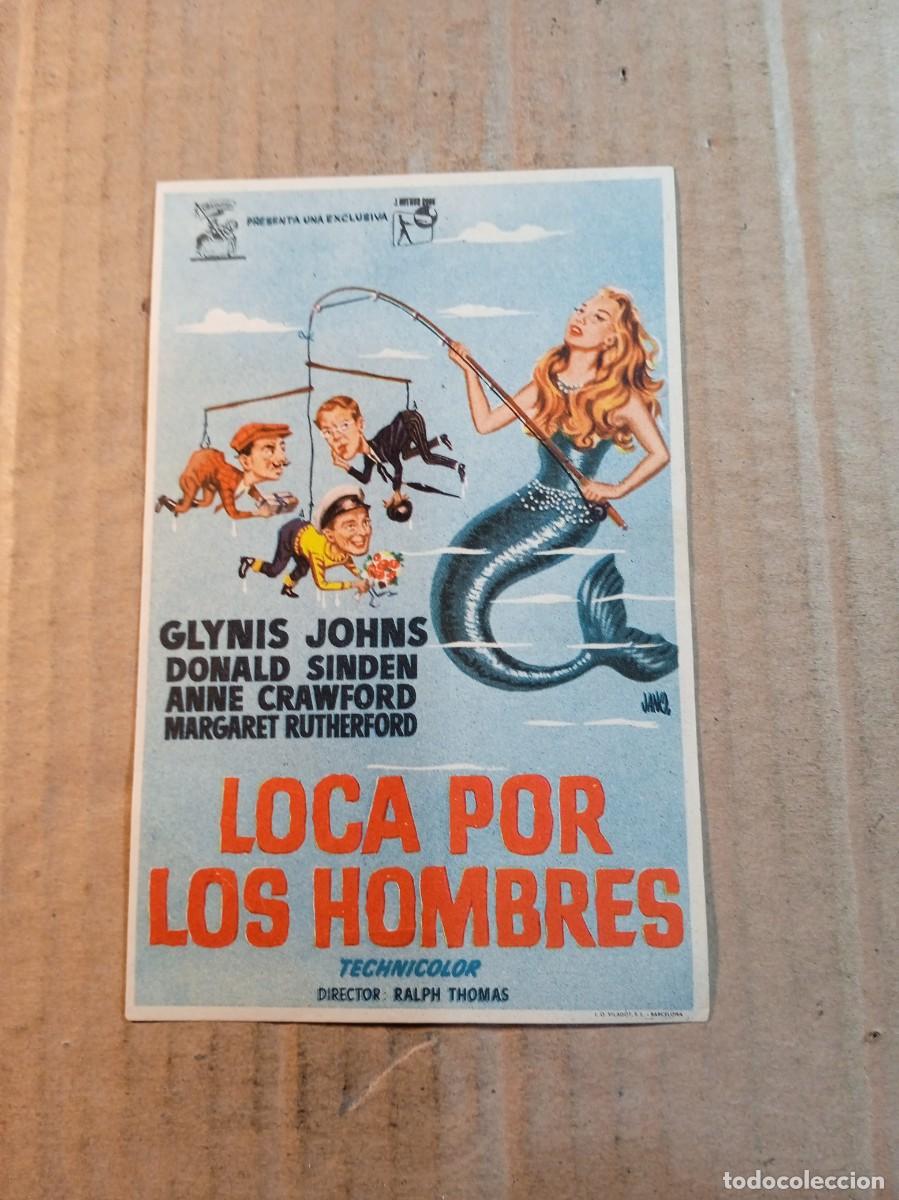 Cine: FOLLETO DE MANO SIN PUBLICIDAD LOCA POR LOS HOMBRES