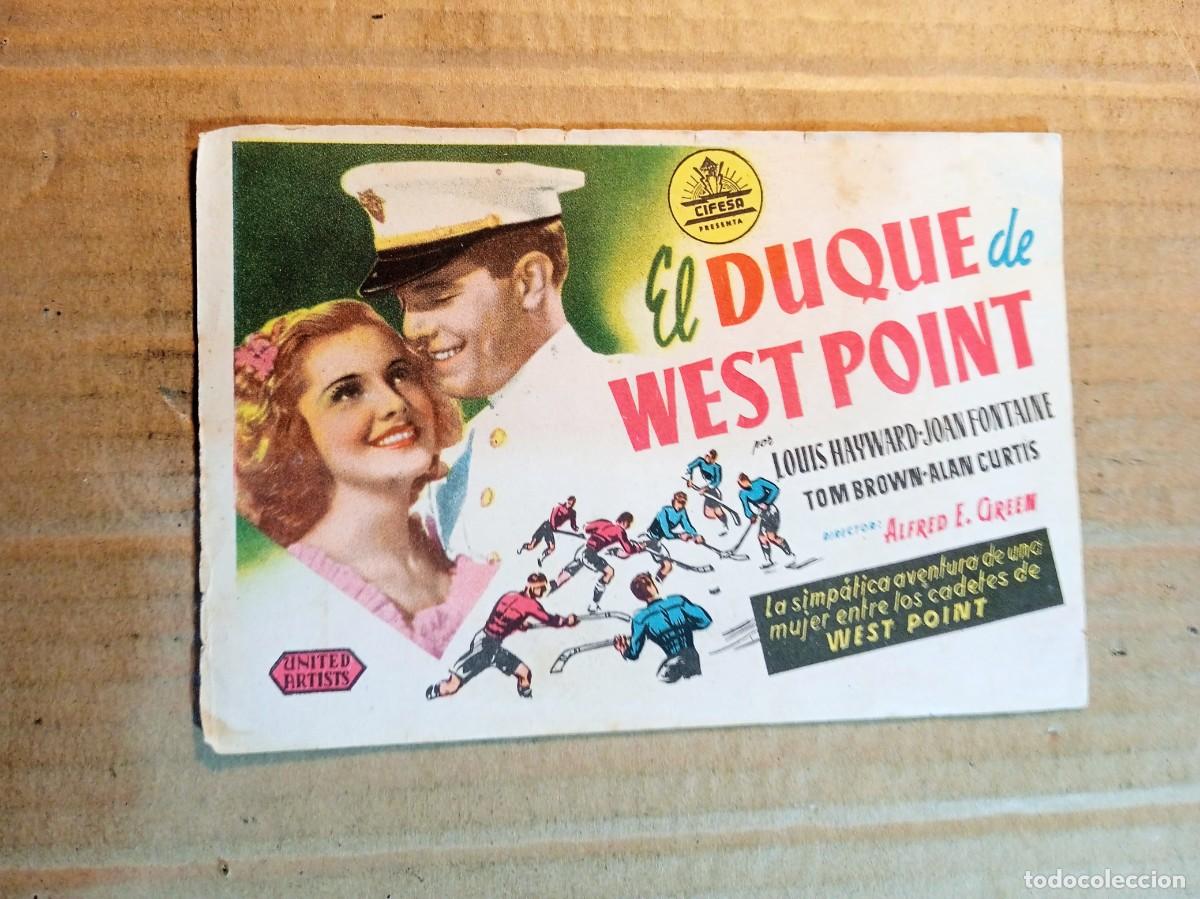 Cine: FOLLETO DE MANO SIN PUBLICIDAD EL DUQUE DE WEST POINT