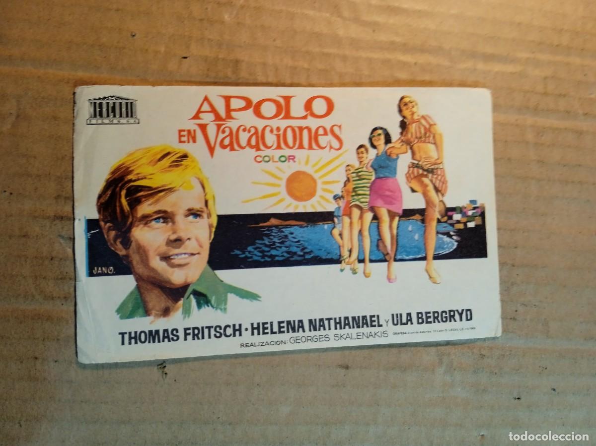 Cine: FOLLETO DE MANO SIN PUBLICIDAD APOLO DE VACACIONES