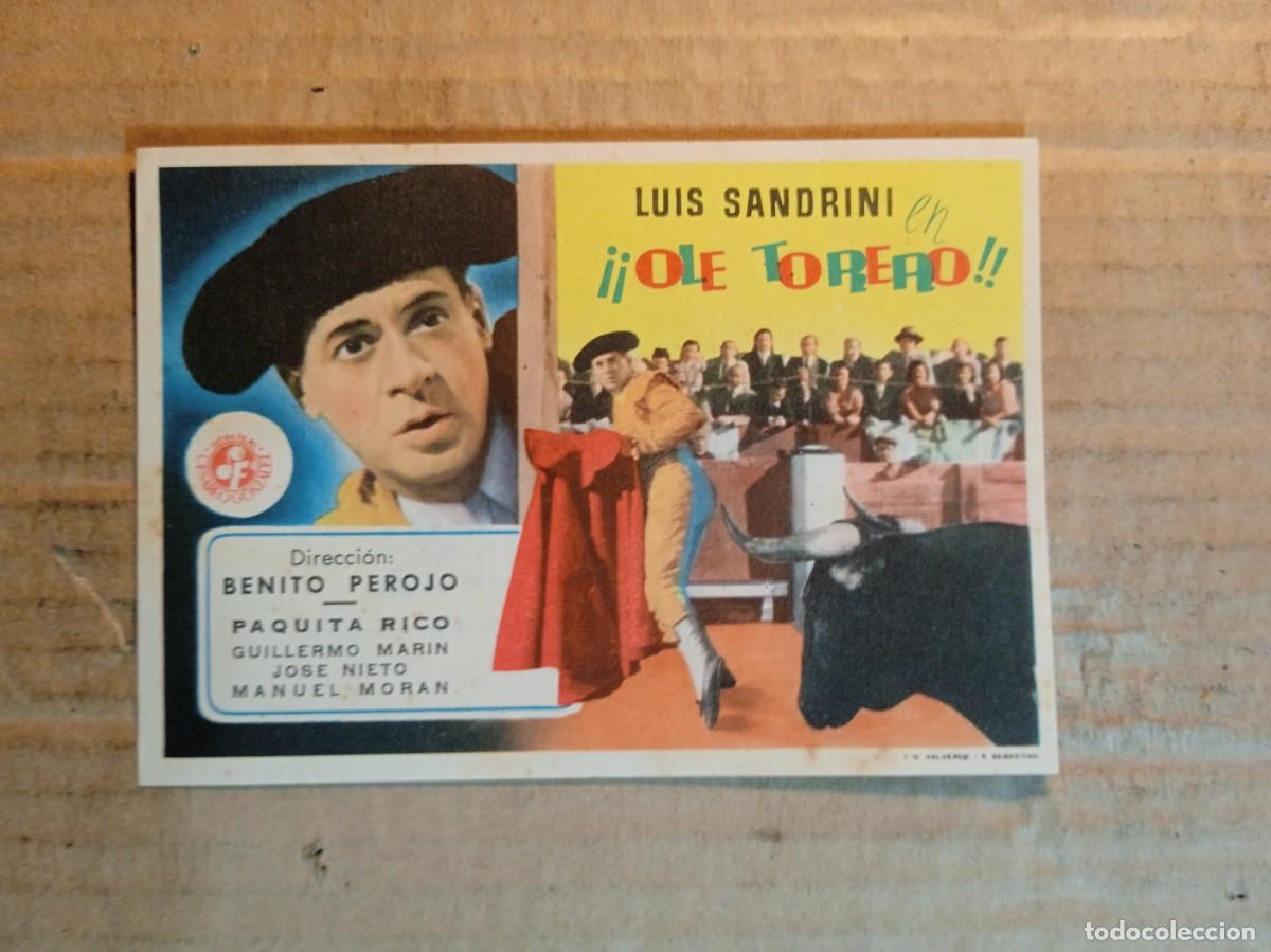 Cine: FOLLETO DE MANO SIN PUBLICIDAD OLE TORERO
