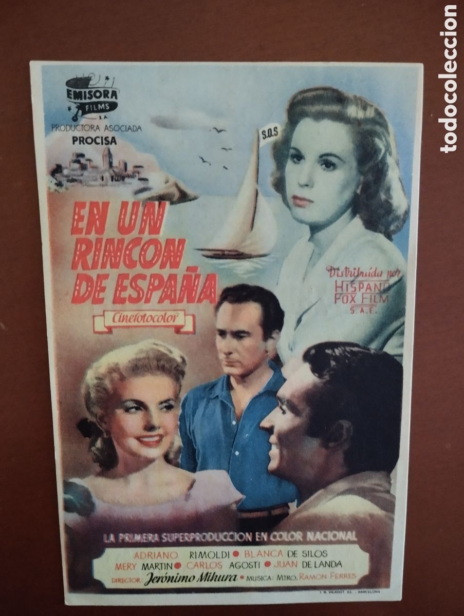 Cine: Folleto Programa de cine - EN UN RINCON DE ESPA&Ntilde;A