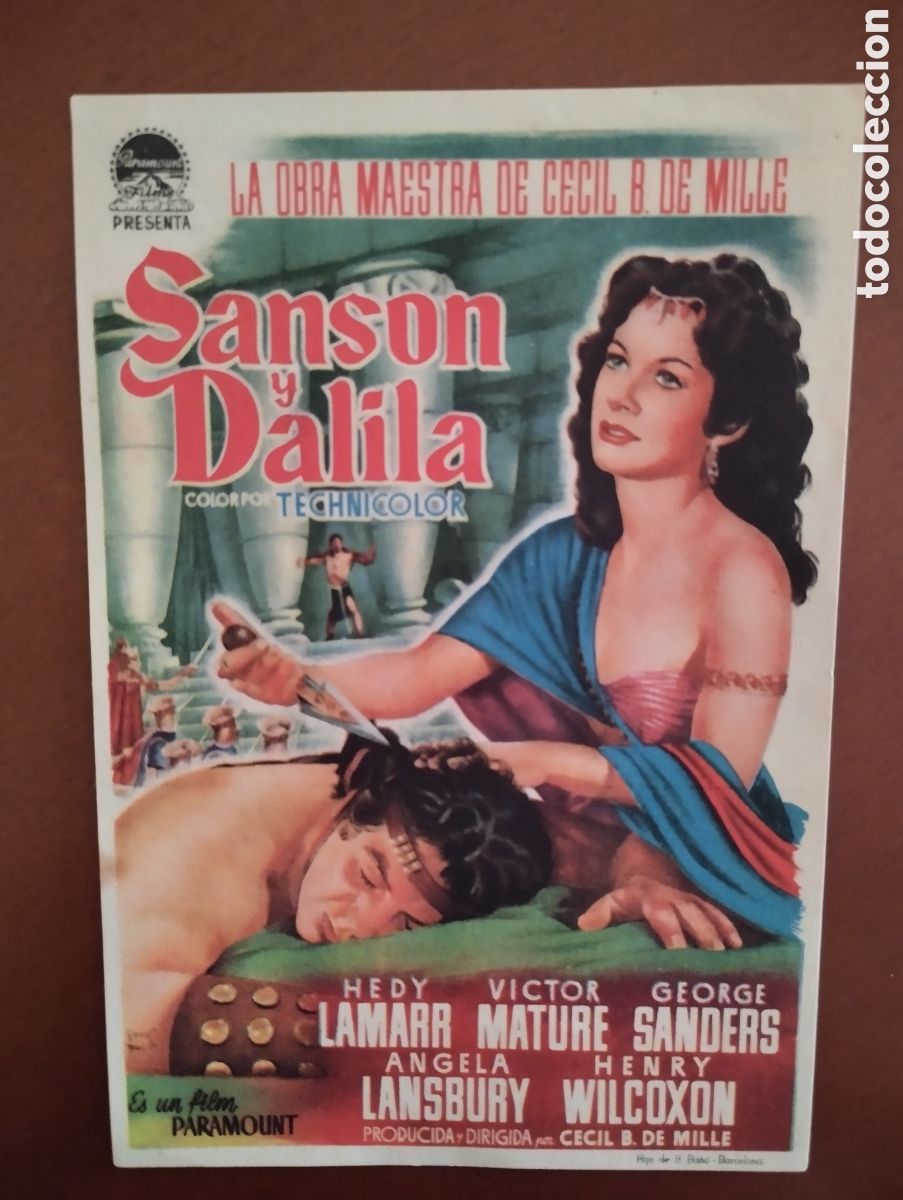 Cine: Folleto Programa de cine - SANSON Y DALILA