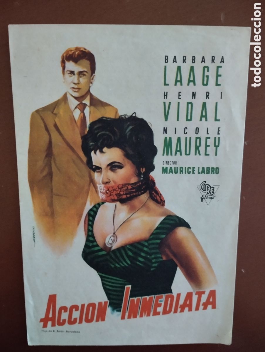 Cine: Folleto Programa de cine - ACCION INMEDIATA