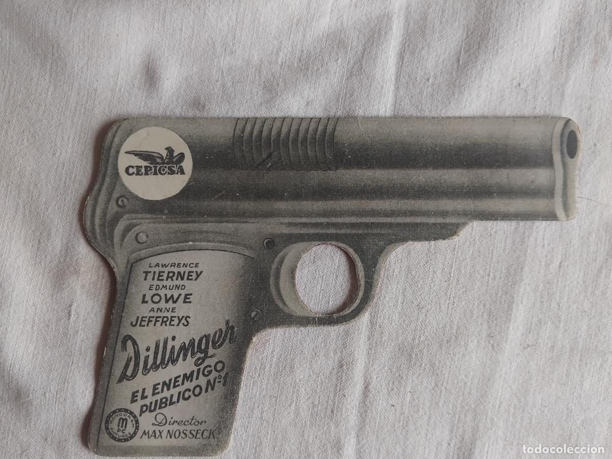 Cine: PROGRAMA DE CINE TROQUELADO DILLINGER EL ENEMIGO PUBLICO N&ordm; 1. CINE CERVANTES 1930