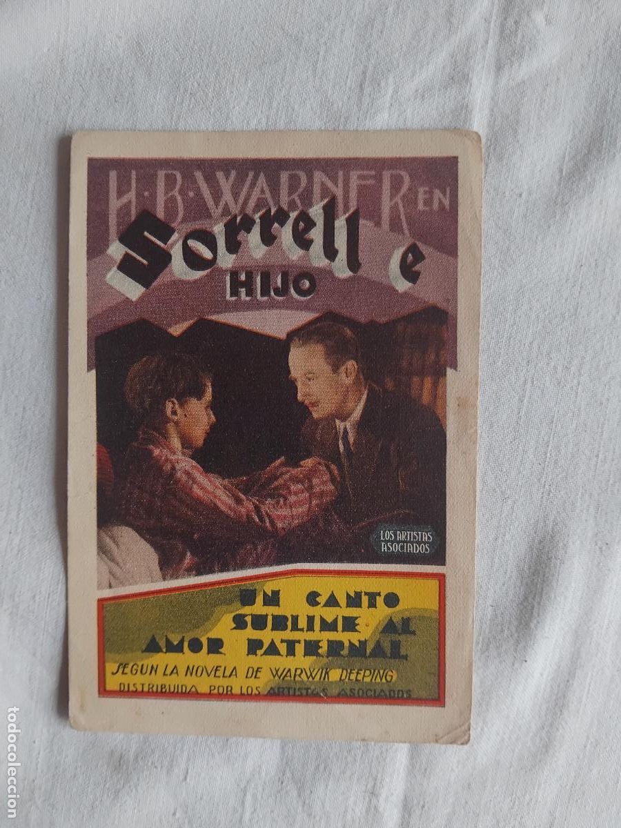 Cine: PROGRAMA DE CINE TARJETA SORRELL E HIJO. H.B.WARNER. CINE SMART