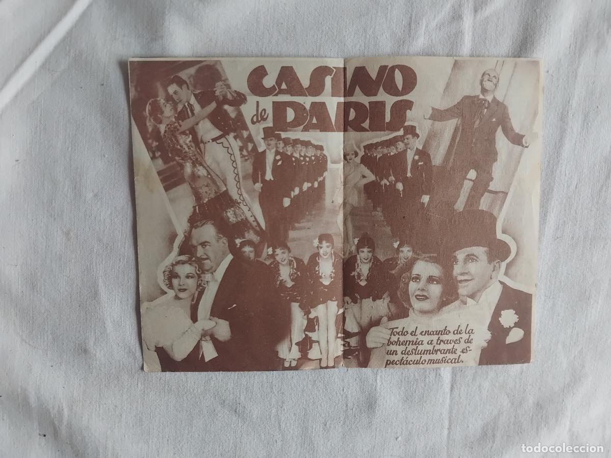 Cine: PROGRAMA DE CINE DOBLE CASINO DE PARIS. AL JOLSON. RUBY KEELER. ODEON CINEMA. - Foto 2