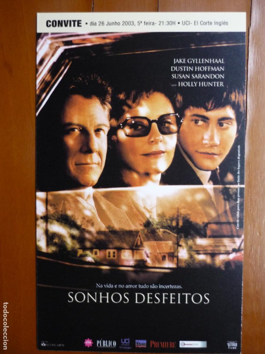 Cine: EL COMPROMISO - INVITACION FOLLETO MANO PREESTRENO PORTUGAL - DUSTIN HOFFMAN