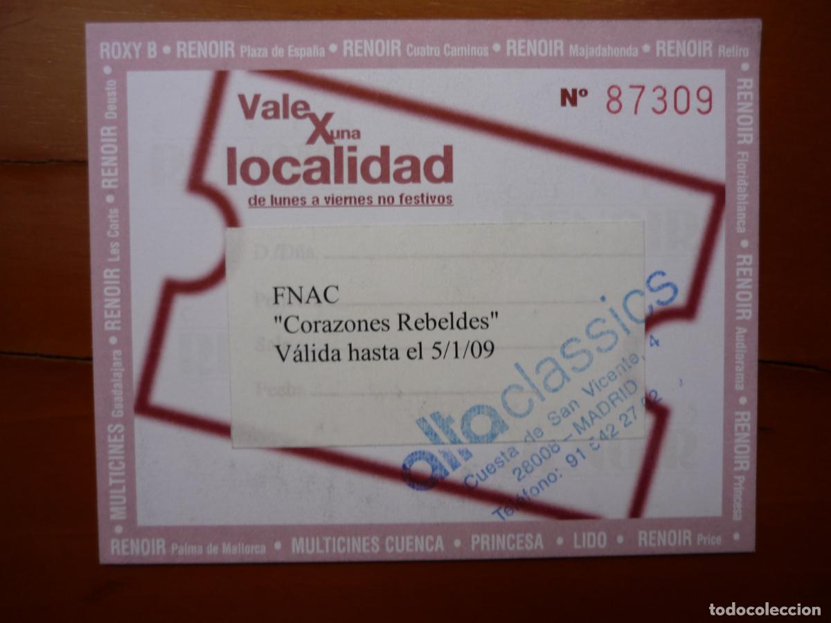 Cine: CORAZONES REBELDES - INVITACION FOLLETO MANO PREESTRENO - DOCUMENTAL - FNAC
