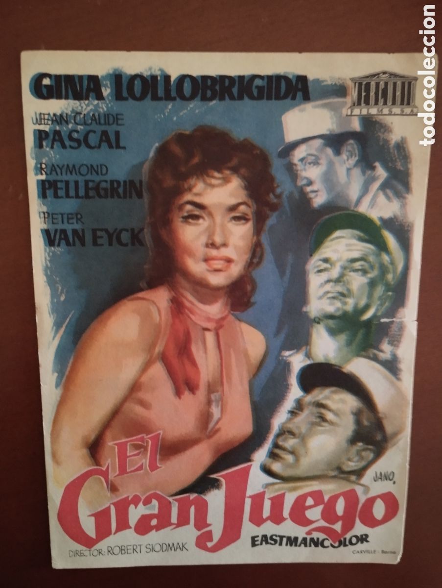 Cine: Folleto Programa de cine - EL GRAN JUEGO