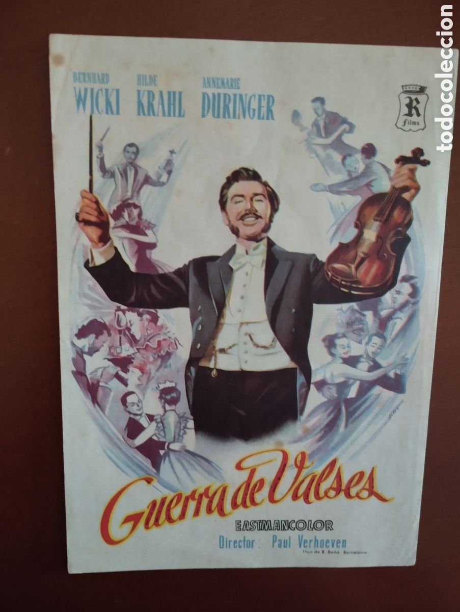 Cine: Folleto Programa de cine - GUERRA DE VALSES